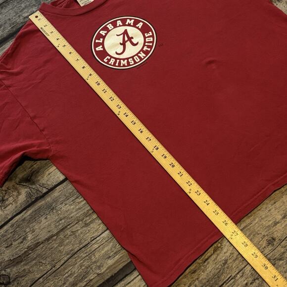VTG Y2K Alabama Crimson Tide T Shirt Boxy XL Licensed Red Delta Weight NCAA - Picture 6 of 9